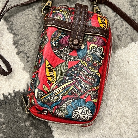 SakRoots Birds of Paradise Smartphone Wristlet Wallet Coated Canvas Print - Picture 6 of 10